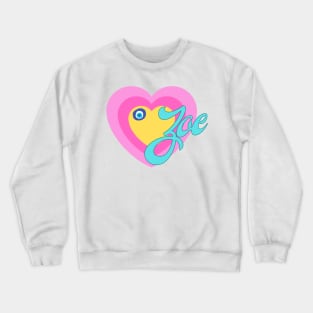 Zoe in Colorful Heart Illustration Crewneck Sweatshirt